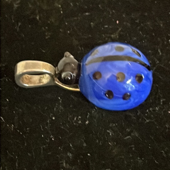 1.5” blue and black 3D lady big charm pendant with jump hoop - Picture 5 of 10